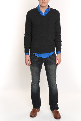 Merino V-neck Pullover Sweater